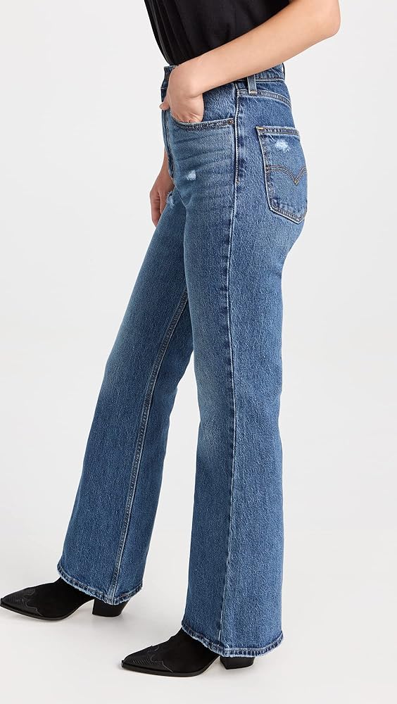 Levi's Women's 70s High Flare Jeans, Take It Out, Blue, 24